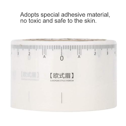 Miniatura 5 de 50 calcomanías desechables para reglas de cejas, plantillas de herramientas de medición de cejas para microblading, modelado y simetría, guía