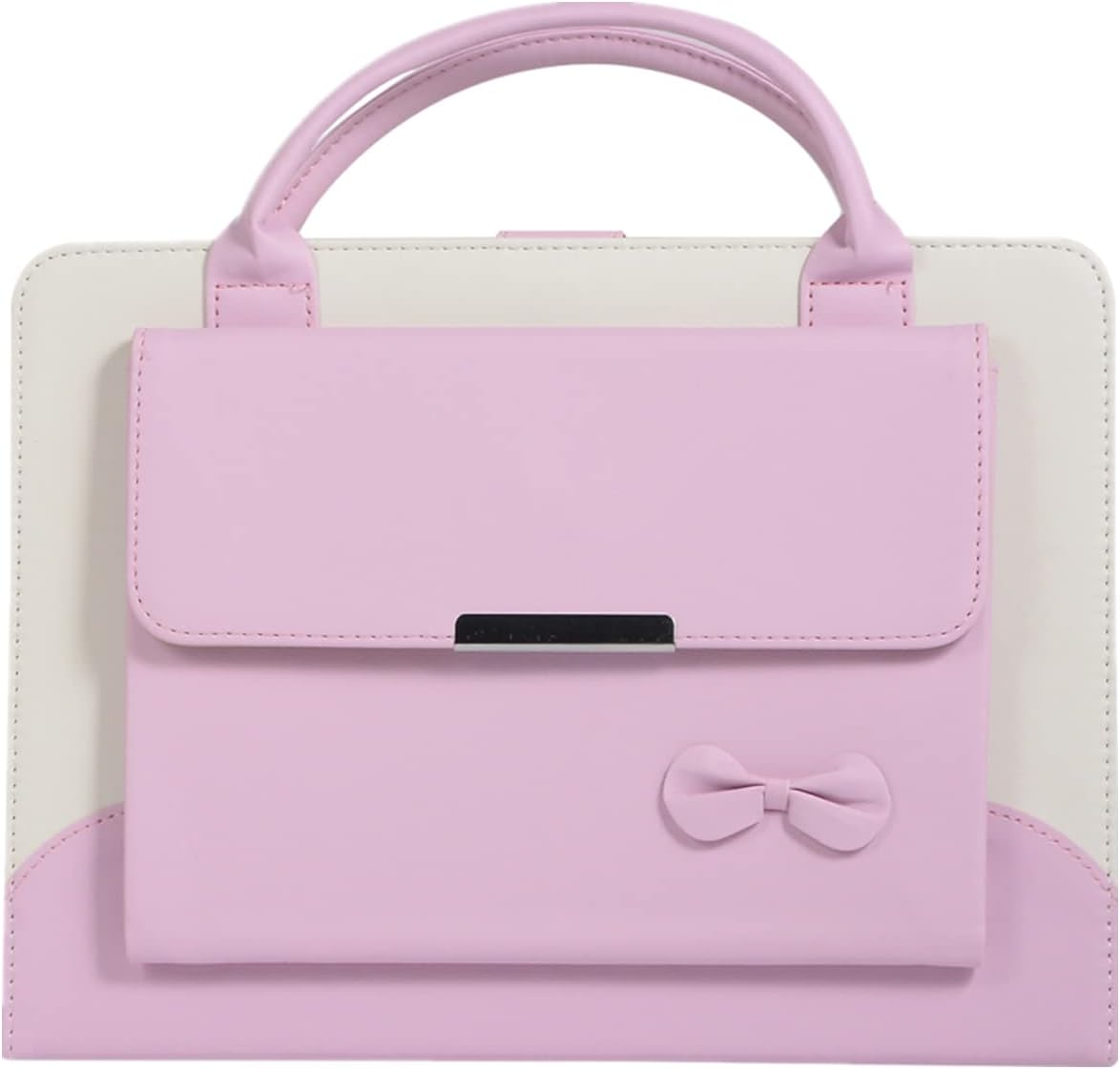 Cute Case for iPad 6th / 5th Generation 9.7 Inch 2018/2017 - iPad Air 2 / 1st - iPad Pro 9.7 2016, Smart Slim Handbag Leather Cover with Stand Pocket Hand Strap for Kids Girls Women,Pink