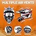 OUMURS DOT Adult ATV Dirt Bike Helmet with Goggles Gloves & Mask Adjustable Sun Visor Motorcycle Adults Helmet Off-Road Motocross Downhill Moped MX for Unisex-Adult-Victory Red, L