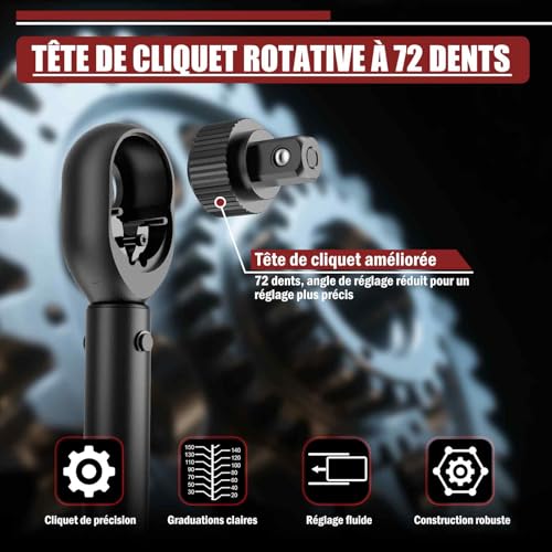 Changer les pneus de voiture facilement grâce à la clé dynamométrique 1/2 - 5