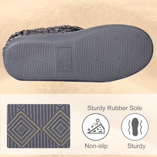 Image of FamilyFairy Women's Slipper Boots Winter Warm Gift Bootie Indoor Outdoor | Cozy Fuzzy Folding Knit, Plush Fleece Lining, Non-Slip Versatile Sole, Comfort Memory Foam, Birthdays & Holidays, Easy Care