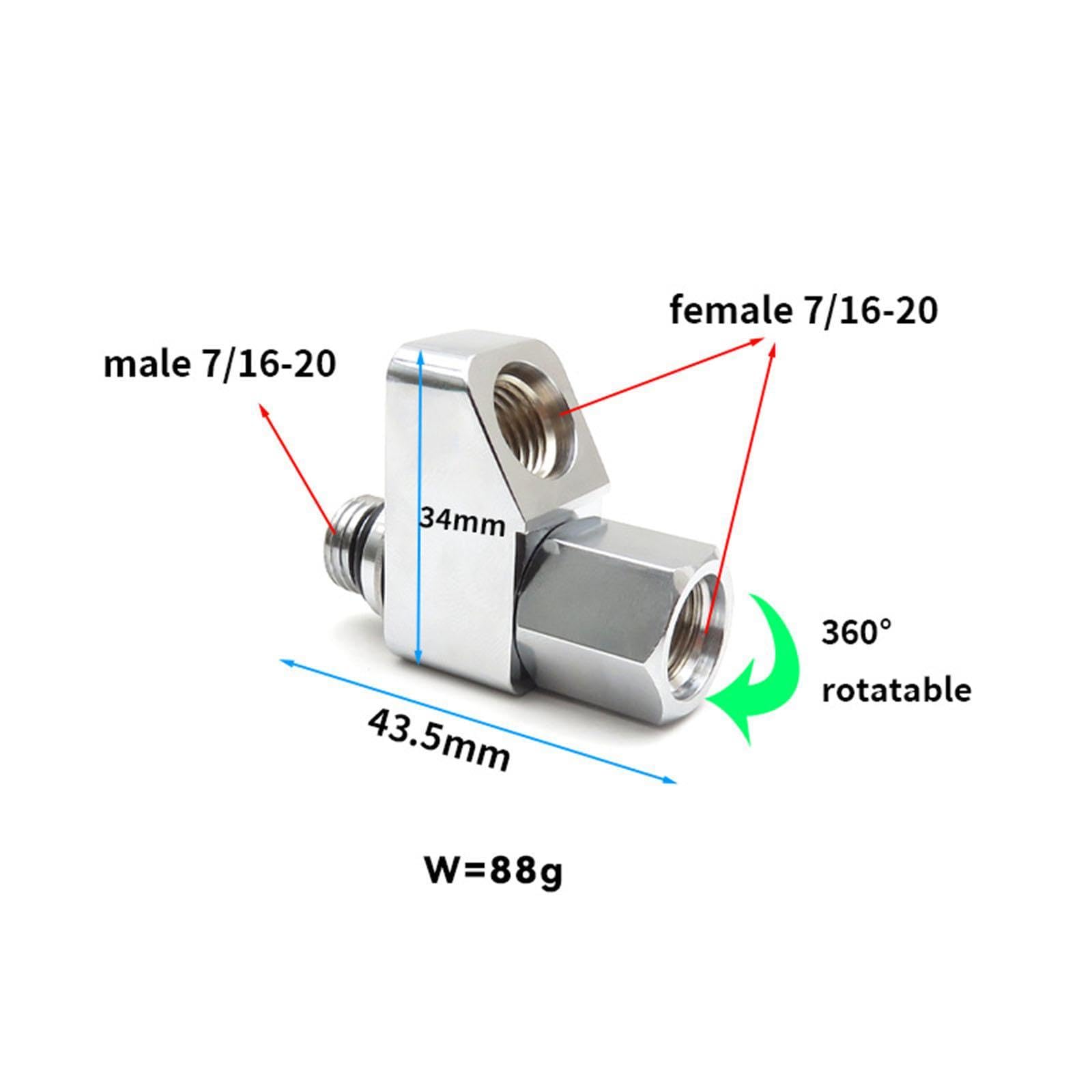 Hochdruck Tauchverteiler, Drehbarer Adapter, Flexibles 360° Zubehör für Tauchausrüstung