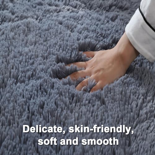 Tapis ovale d'une douceur exceptionnelle beige tie-dye - 3