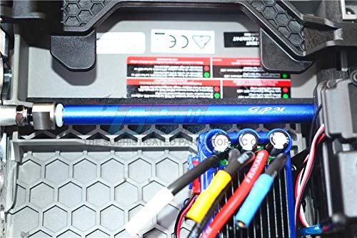 GPM For Traxxas Rustler 4X4 VXL (67076-4) Upgrade Parts Stainless Steel+Aluminum Center Drive Shaft -5Pc Set Silver