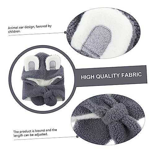 ERINGOGO 1pc Boys and Girls Winter Plush Neck Warmer Scarf Adorable Thicken Loop Shawl for Boys and Girls Soft Plush for Outdoor Activities and Christmas Gifting Deep Gray4