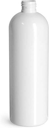 Miniatura 2 de Premium Essential Oil Botellas redondas Cosmo de 16 onzas, de plástico PET, vacías, rellenables, sin BPA, con tapas superiores negras (paquete de