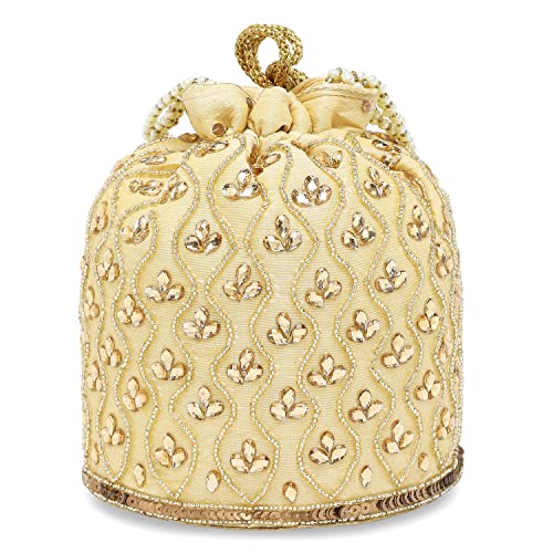 Image of Aheli Potli Bag Gift for Women Handmade Evening Wristlet Handbag Stylish Bridal Purse Fashion Bag