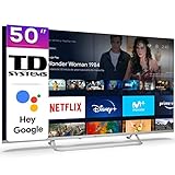 TD Systems K50DLX15GLE Hey Google - Televisores Smart TV 50 Pulgadas UHD 4k y HDR10 con Google...