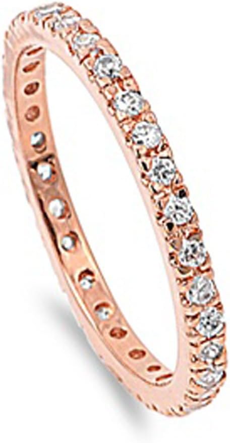 CHOOSE YOUR COLOR Sterling Silver Eternity Ring