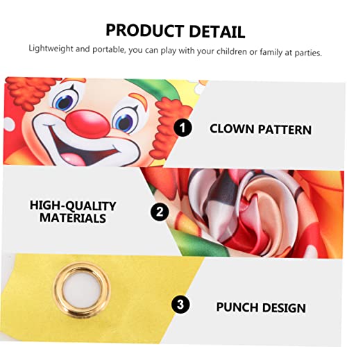 Ibasenice Flag Banner Sandbag The Banner Game Toss Hanging Sandbag Toss Circus Banner Banners Outdoor Banner Clown Hanging Flags Circus Troup Banner #TOP7