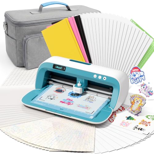 Image of Likcut S41 Vinyl Cutter Machine, Printable Sticker Maker Bundle with Case