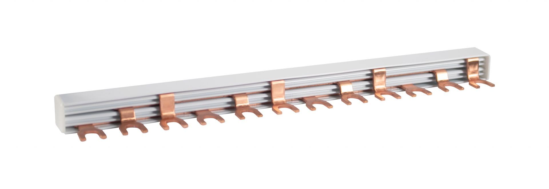 3-fazowa szyna widelca, wersja L, zamknięta 4 x 3 bieguny, długość 216 mm, szerokość modułu: 17,80 mm