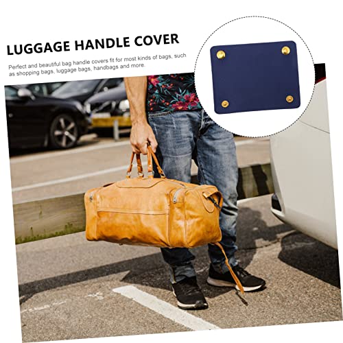 NOLITOY Bag Handle Protector Wrap for Luggage and Handbags Snap Handle Cover for Comfortable Grip Labor Saving Protective Sleeve Blue Strap Accessory2