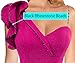 VFSHOW Womens Ruched Ruffle One Shoulder V Neck Wedding Formal Prom Maxi Dress 2023 Beaded Strap Sexy Elegant Split Cocktail Evening Sparkly Glitter Long Gown (Hot Pink, X-Small) 3119AV HPIK XS