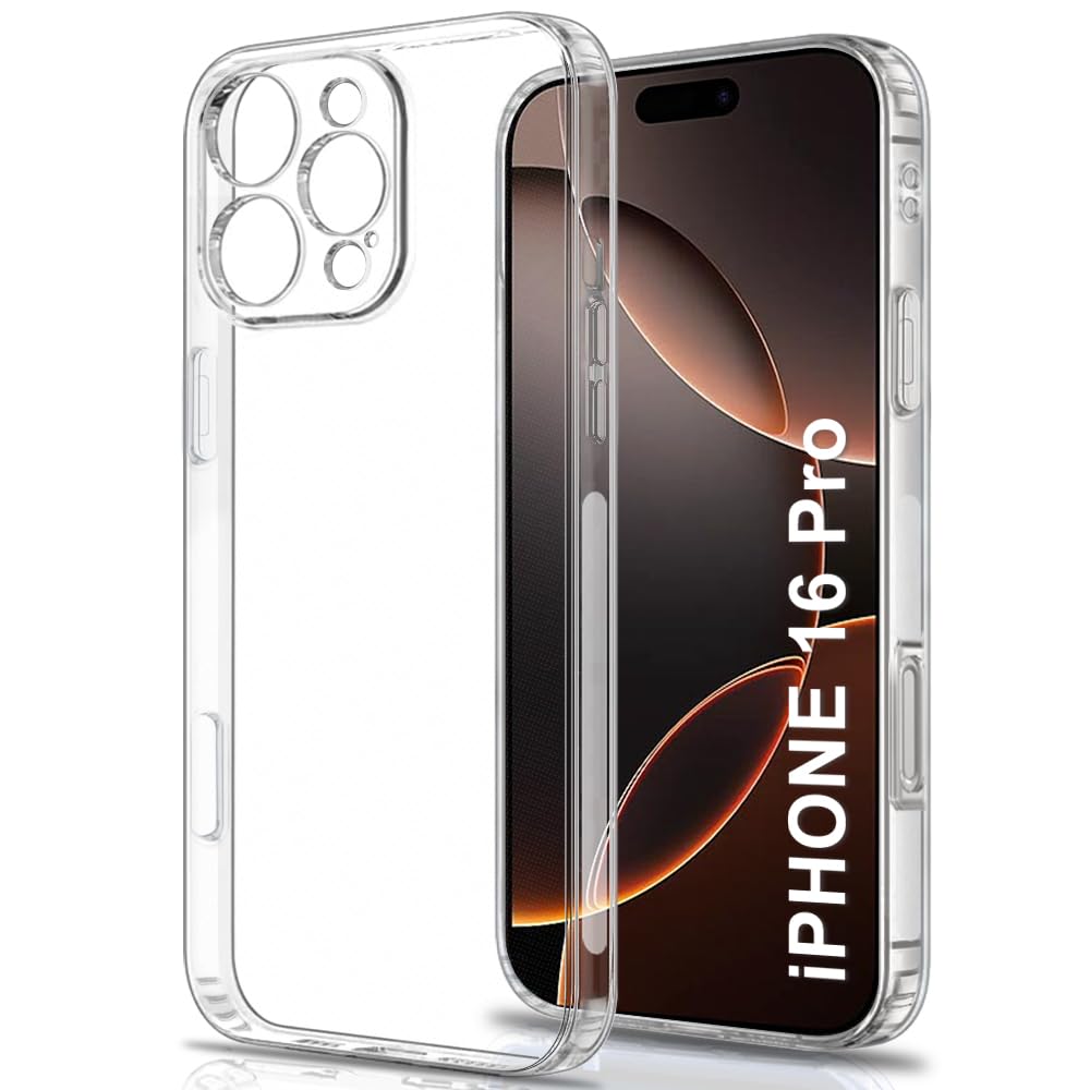 TheGiftKart Best Camera Protection Back Cover Case for iPhone 16 Pro | Ultra Clear Soft Case | Inbuilt Dust Plugs & Anti-Slip Grip | Slim & Protective Back Case Cover for iPhone 16 Pro (Transparent) (B0DFCRQ1L4) Amazon Price History, Amazon Price Tracker