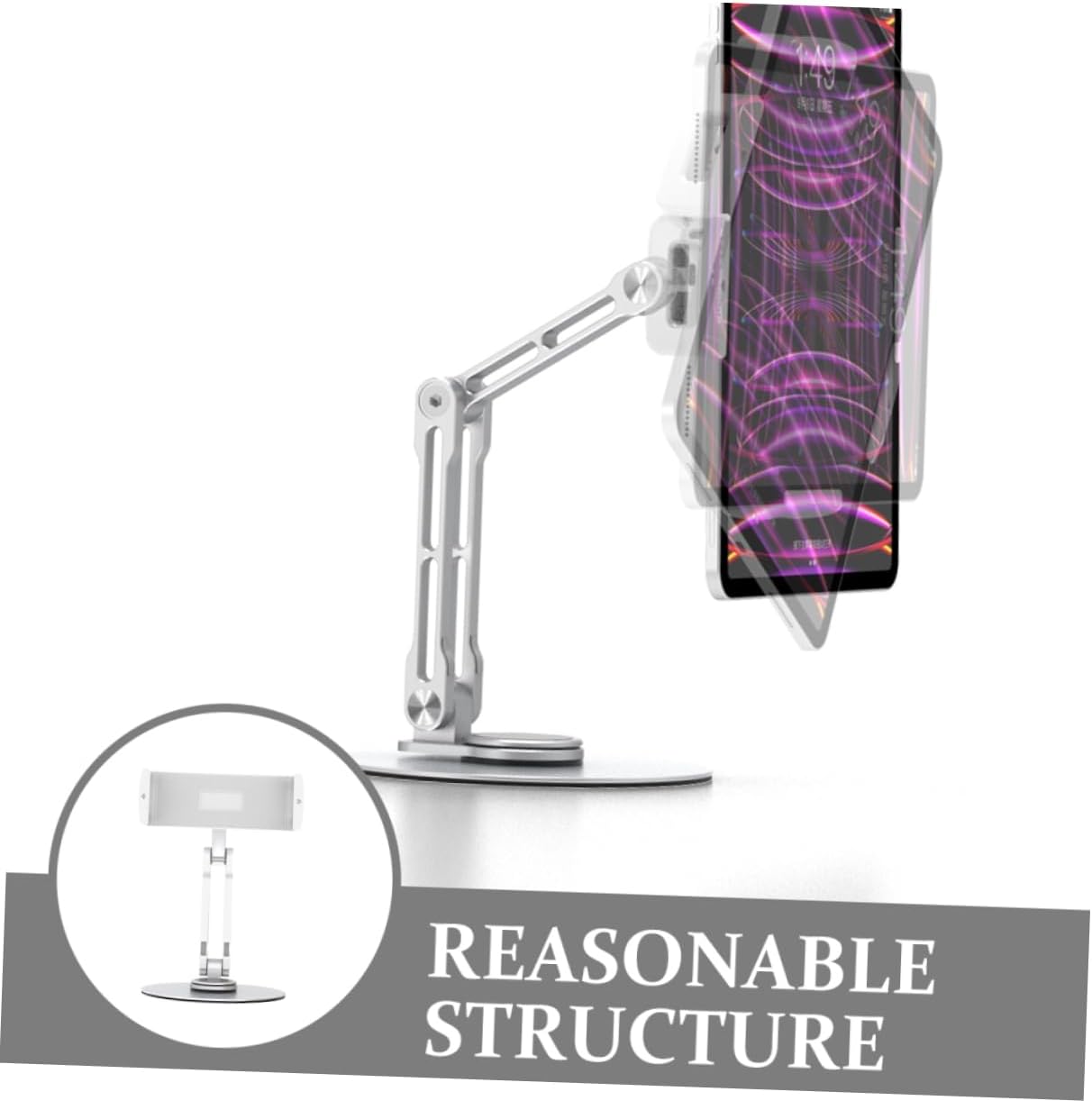 Angoily Tablet Stand for Desk Aluminum Alloy Holder Tablet Stand Adjustable Bracket Strong Compatibility