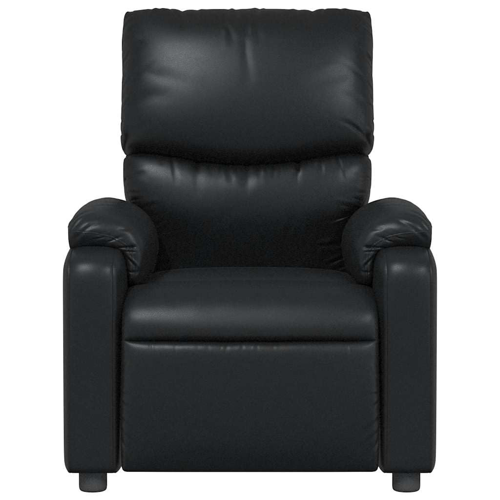 Generico Poltrona Massaggiante Reclinabile Nera in Similpelle,Nero,21.2kg,373441