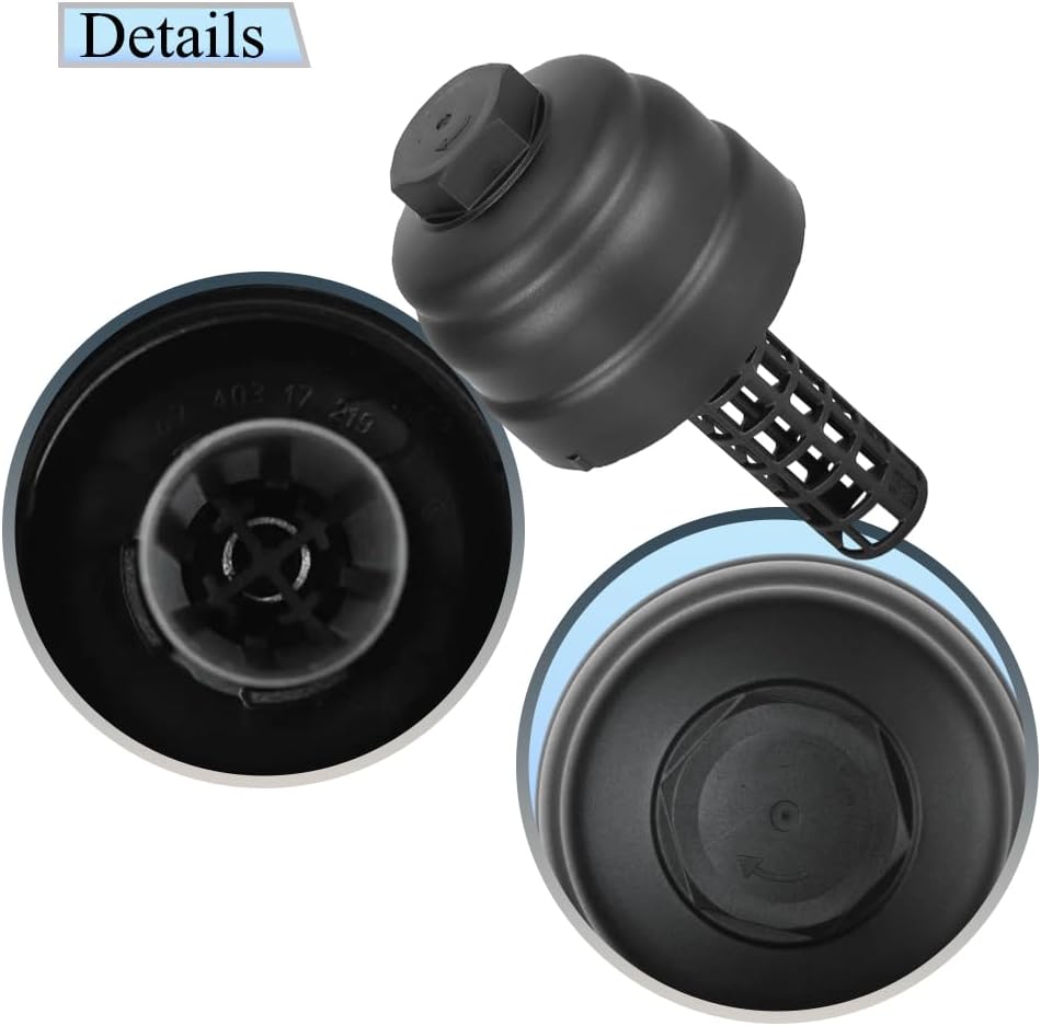 Oil Filter Housing Cap, Compatible with Audi Q5 2009-2017 | 06E115433C, 116049755 Oil Filter Cap Assembly Housing Compatible with Audi A6 2006-2011, Q7 2011-2015