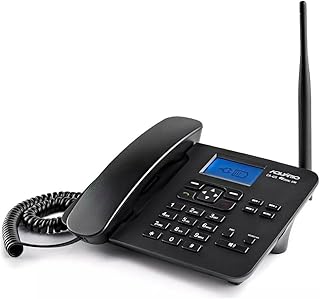 Telefone Celular Fixo Rural de Mesa Aquário CA-42S 2G Antena Interna Cor Preto