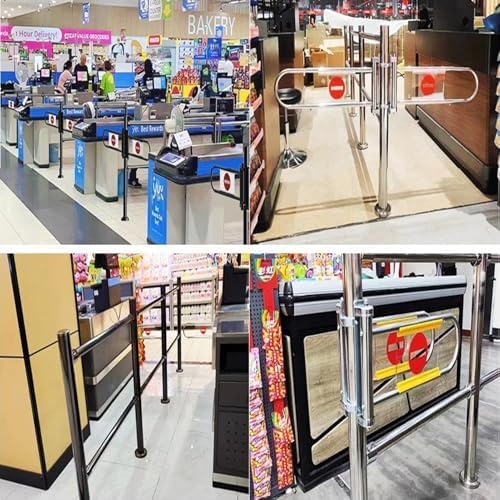 Jednokierunkowa metalowa bramka bezpieczeństwa – sprężynowa automatyczna brama zamykająca do supermarketów, kasjerów, magazynów i centrów handlowych