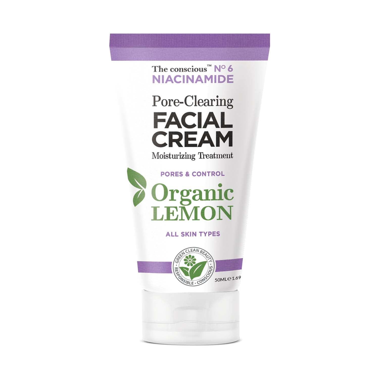 NIACINAMIDE Pore-clearing Facial Cream Organic Lemon 50 ml, Multicolor