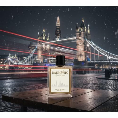 Image of Daemonic London Dreams Eau de Parfum | Fresh & Elegant Long Lasting Unisex Perfume for Men & Women | Modern Woody-Floral Luxury Fragrance | 50ml