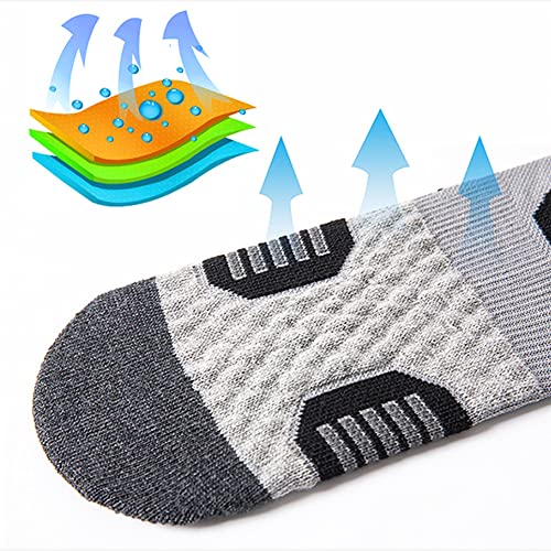 5Pack Men's Cushioned Performance Sport Socks Basketball Compression Athletic Socks For Running Training - Image 4