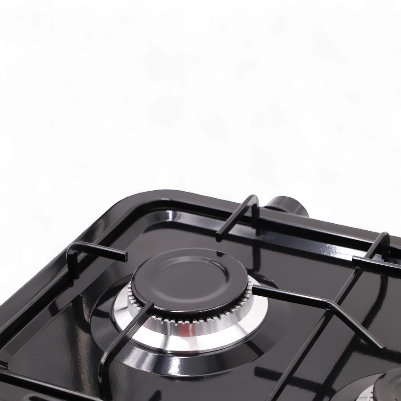 Cocina de Gas portátil de 4 fuego con parrilla, Apta para butano y propano, Tapa protectora extraíble, Ideal para camping, Ocupa poco espacio