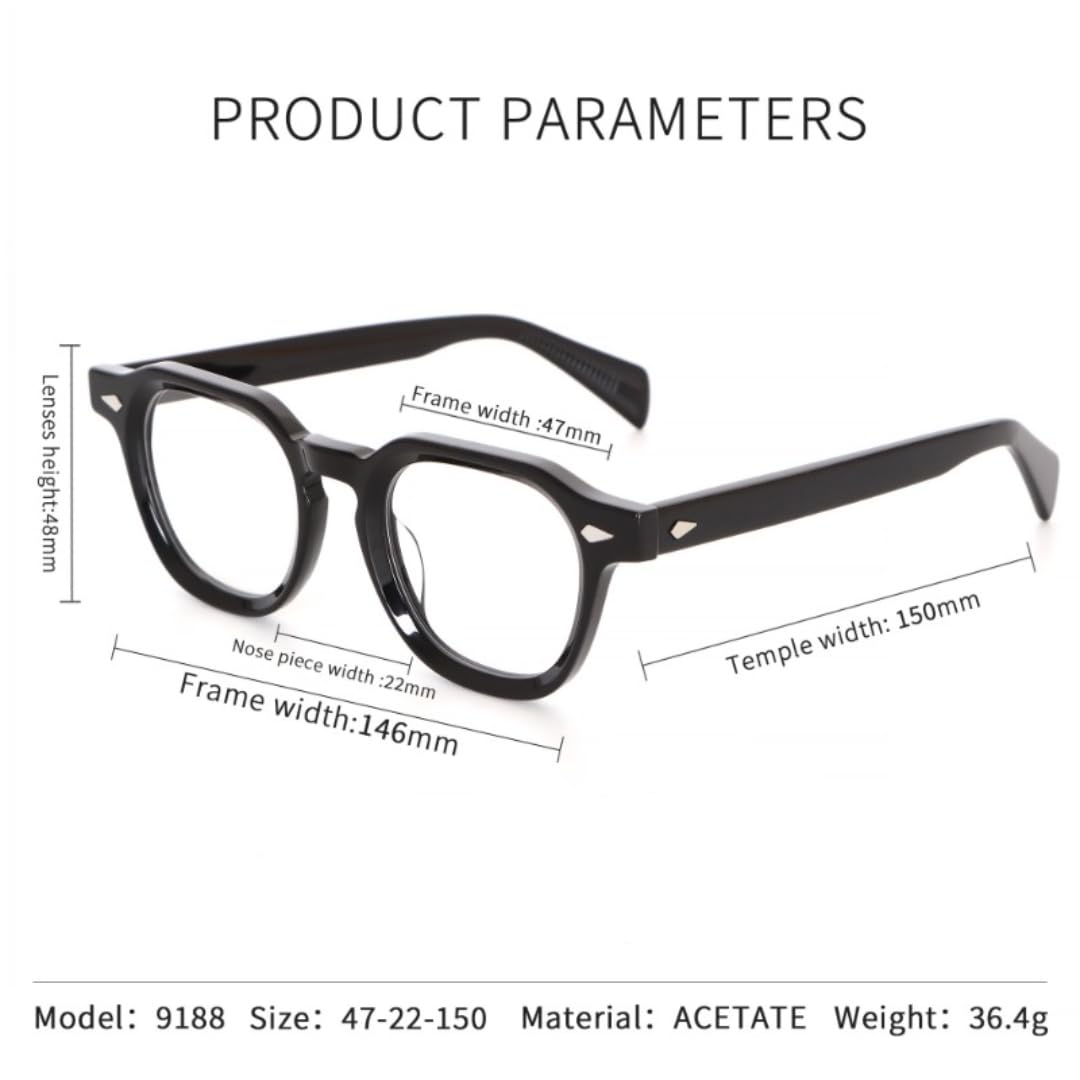 Gafas de sol vintage de moda Rectsunglasses, monturas angulares gruesas de fibra de acetato con detalles de lujo.
