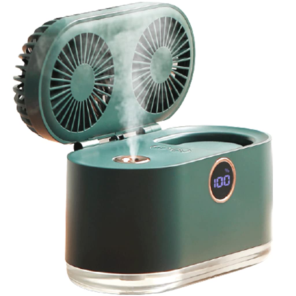Difusor de Aceite Esencial de ultrasonido de 400 ml, humidificador y Ventilador de Niebla fría 2 en 1, Funcionamiento silencioso, luz Nocturna cálida para el Dormitorio del hogar