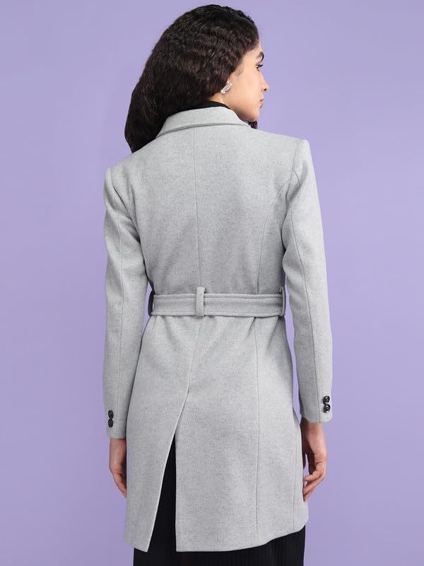 Image of PLAGG Women Winter Wear Long Length Overcoat with Wool blend and Comfort fit