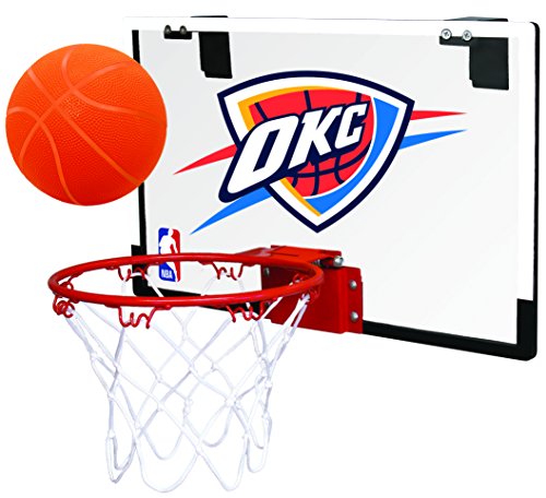 Rawlings NBA Game On Polycarbonate (PC) Mini Basketball Hoop Set, Oklahoma City Thunder