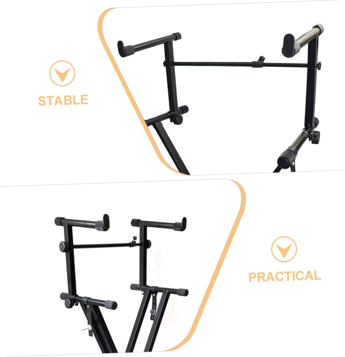 Adjustable Keyboard Stand Extension Adapter Holder for Electronic Keyboards Black Rack for Home and Stage Use