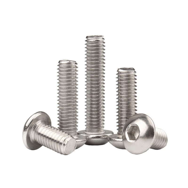 ORANXIN M8 x 50mm 5 Pcs Button Head Bolts 304 Stainless Steel Round head Inner Hexagon Screws Pan head Allen Bolts Machine Screw