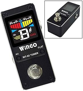 WINGO Mini Chromatic Pedal Tuner for Electric Guitar -True Bypass(Power Supply not Included)