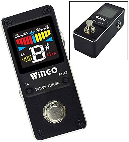 WINGO Mini Chromatic Pedal Tuner for Electric Guitar -True Bypass(Power Supply not Included)