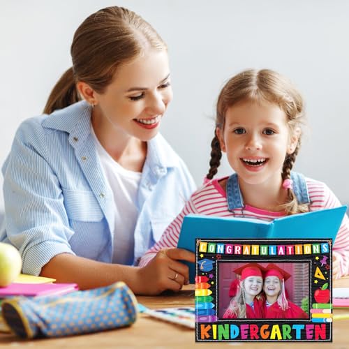 Image of FLYAB 2025 Kindergarten Graduation Picture Frame - Congratulations Preschool Graduation Photo Frame My First Graduation Photo Frame for Kindergarten Preschool Graduation Gifts for Kids Girls Boys