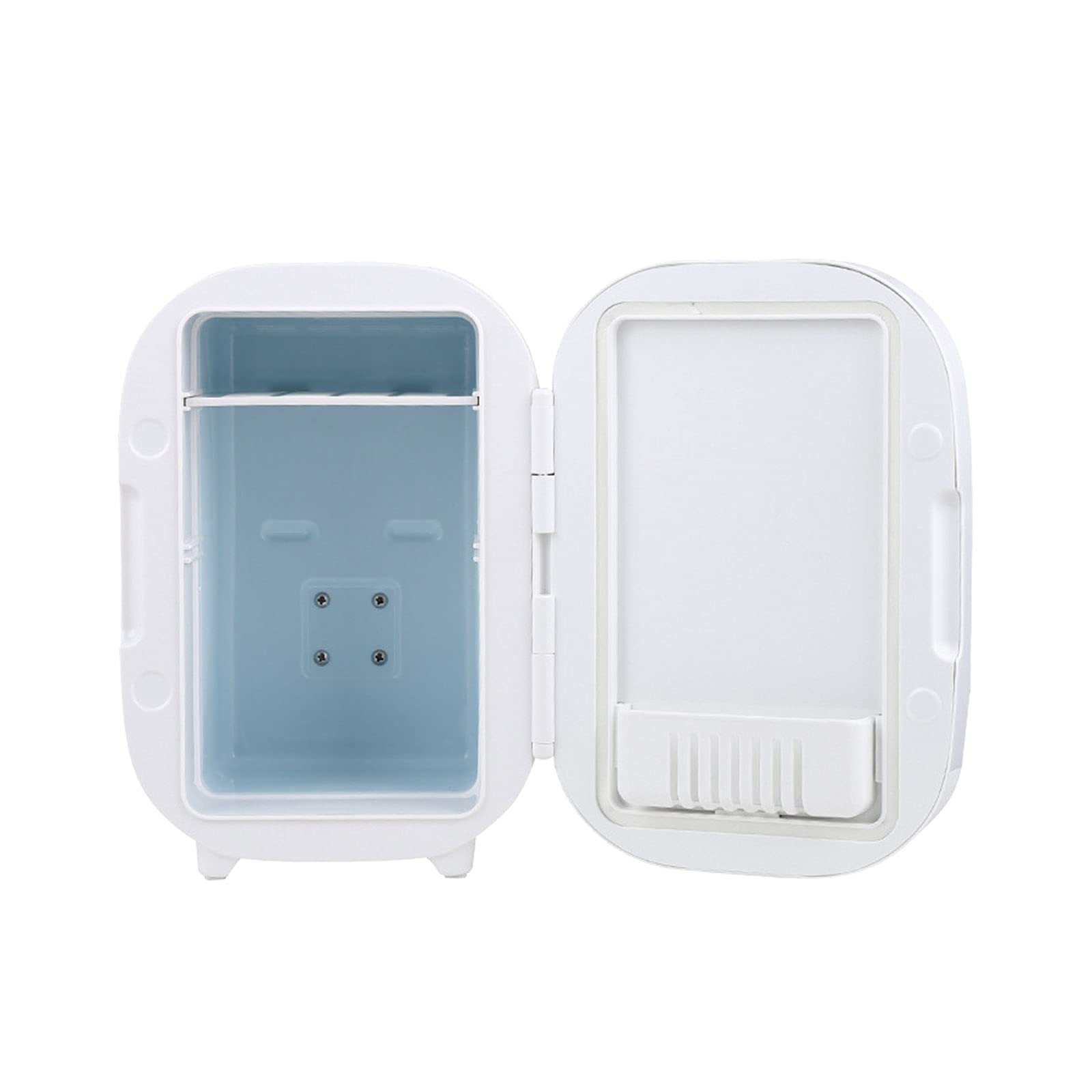 6 Liter Mini Mirrored Fridge with LED Lighting Temperature Adjustable, Portable AC/DC Small Makeup S