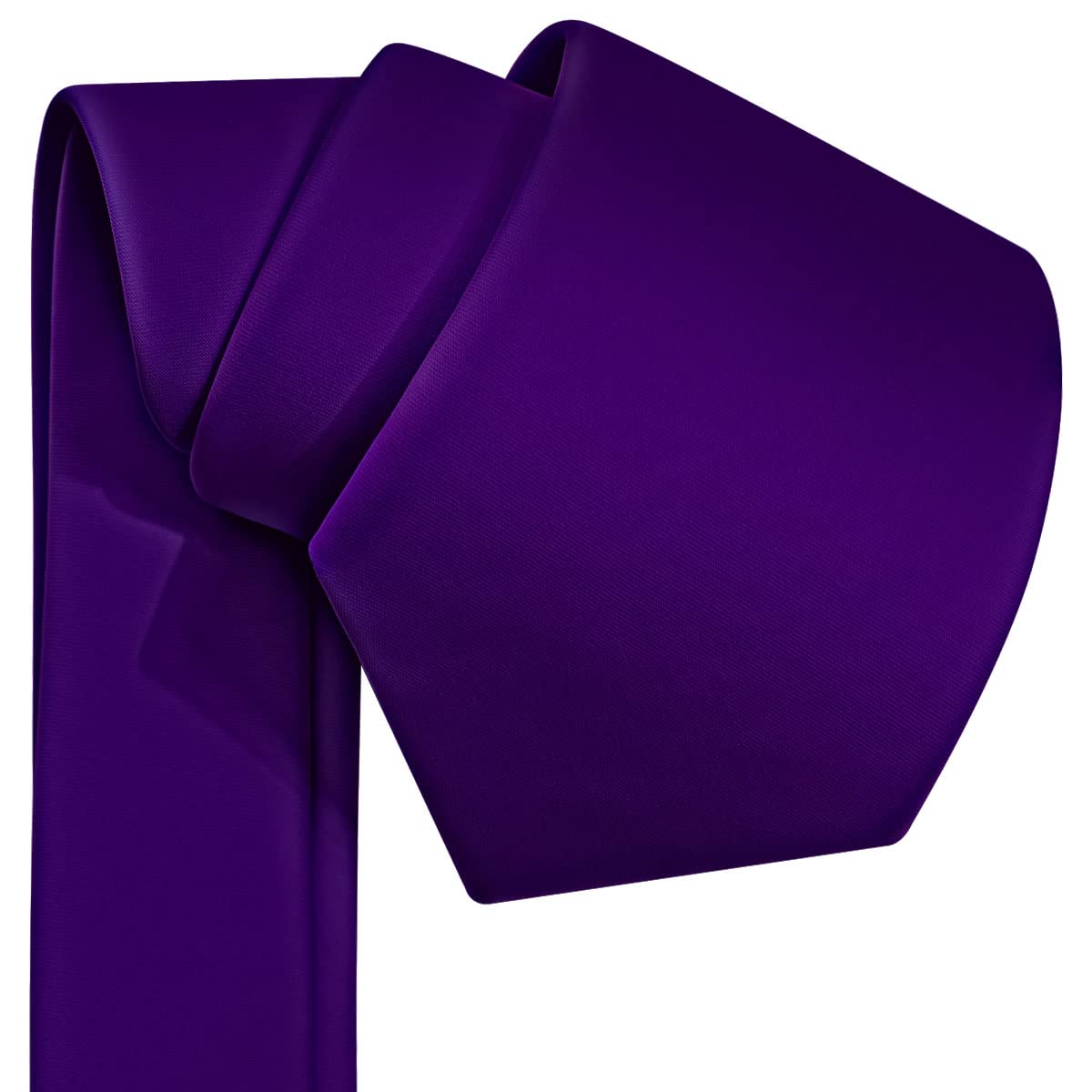 'Branduce 3.15''（8cm） Mens Solid Satin Tie Pure Color Necktie + Gift Box'