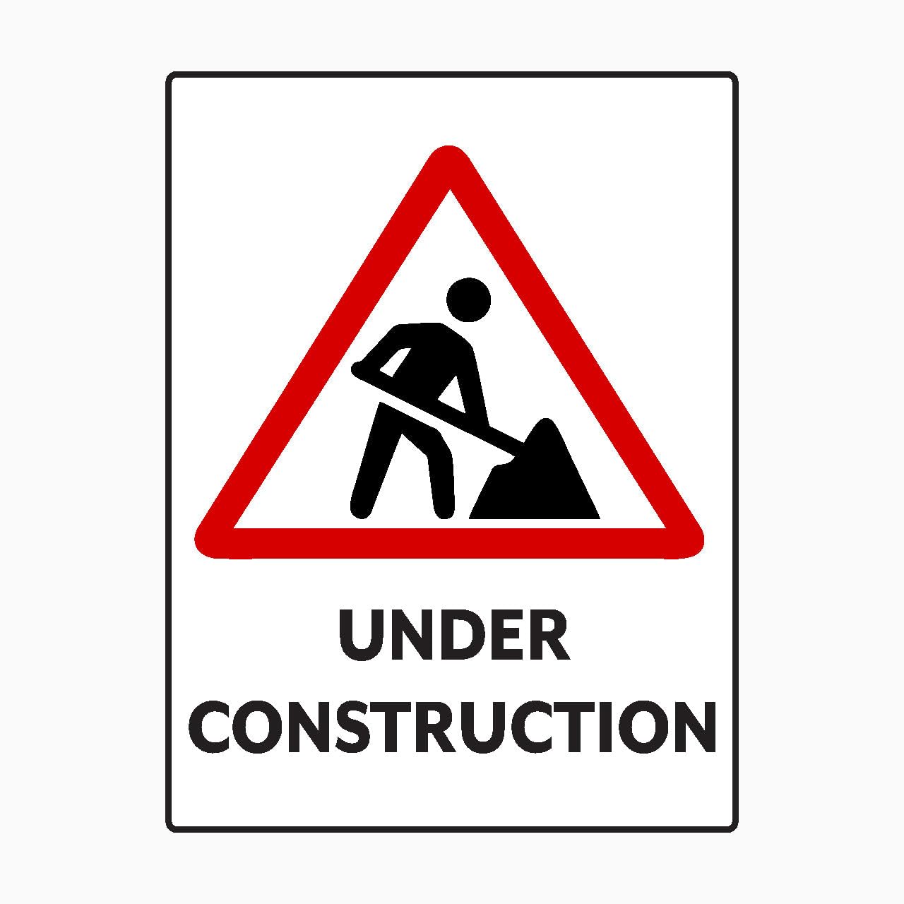 CAUTION UNDER CONSTRUCTION Sign Workplace Metal Tin Sign 8 x 12 inch for Industrial & Commercial Series