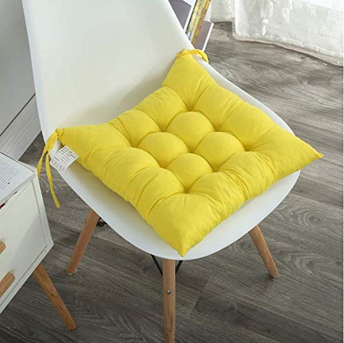 Coussin de chaise de cuisine jaune maïs 40x40 pour sublimer votre salon et jardin