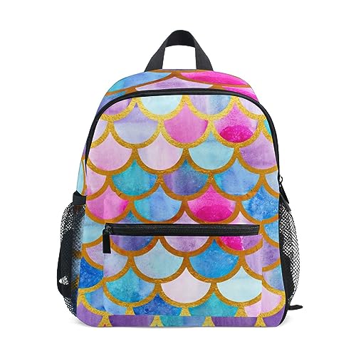 CHIFIGNO Mochilas escolares para niños, bolsa de viaje para niñas, niños, jardín de infantes, primaria, primaria, Escalas de colores, S, Mochilas de viaje