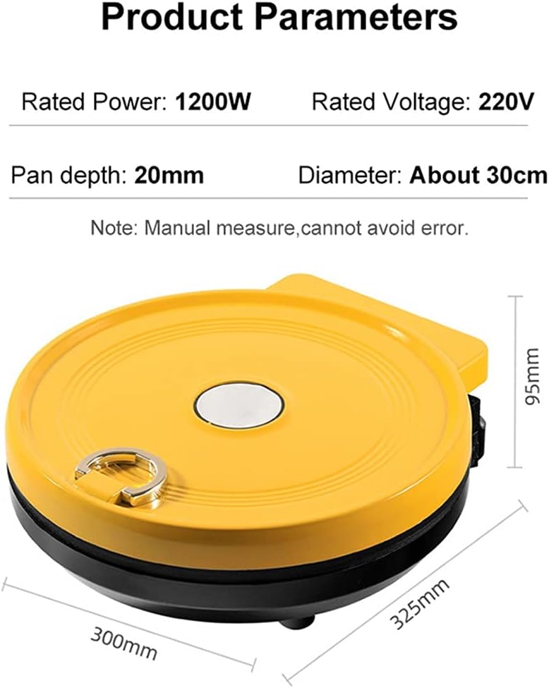 Electric Crepe Makers Pizza Pancake Baking Machine Electrical Grill Griddle Frying Pie Cooking Tool Pan 1200W