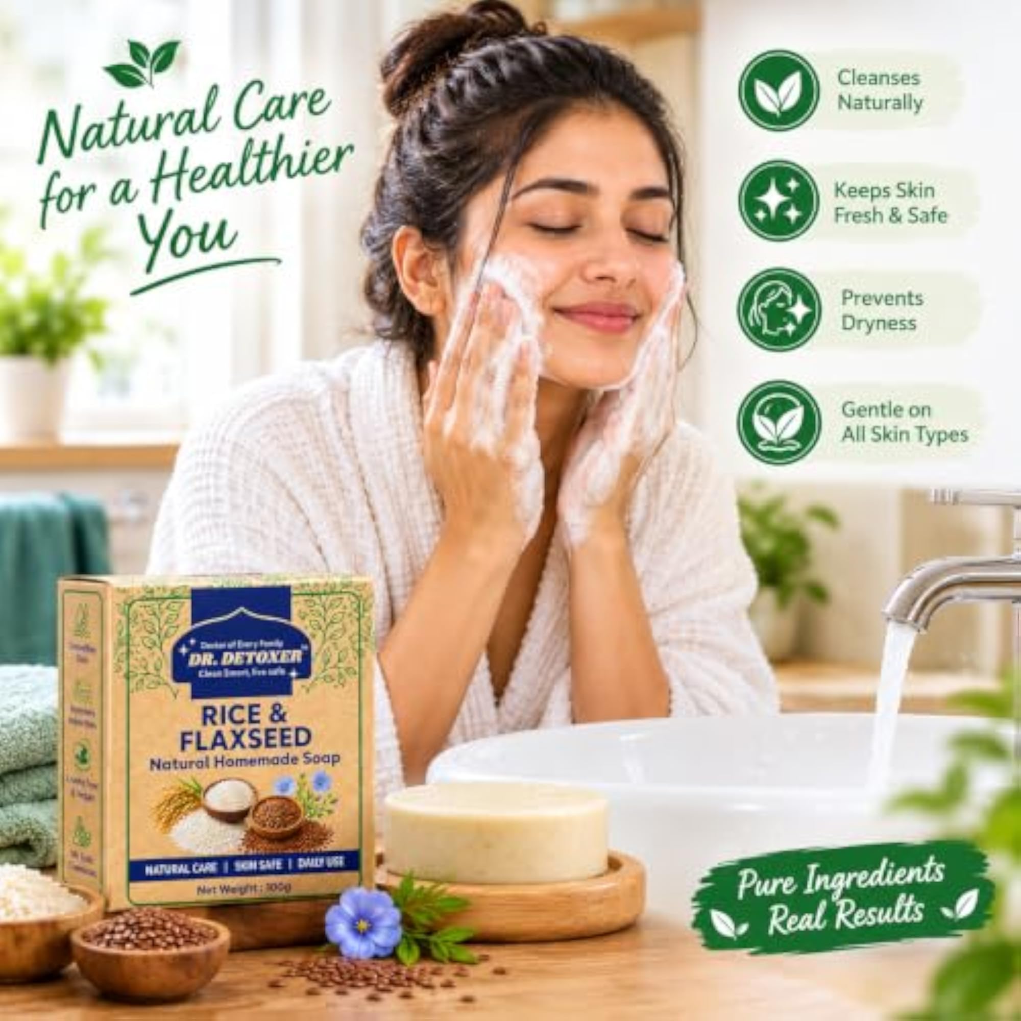 Natural Homemade Soap for Skin, Herbal Bath Soap