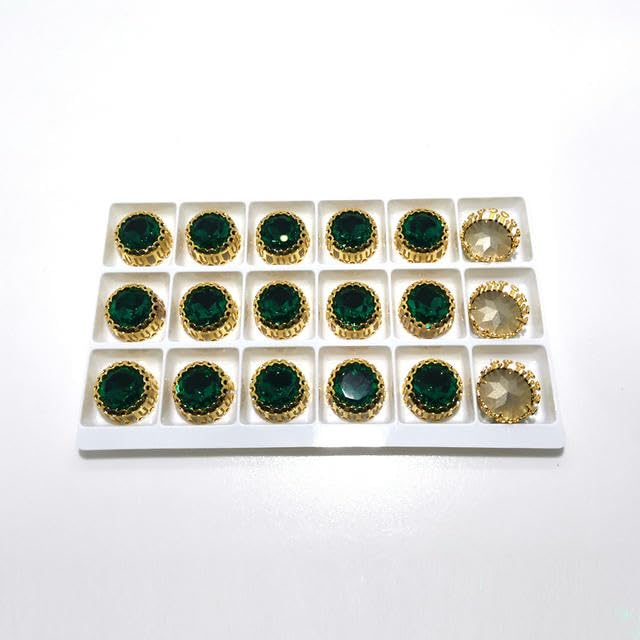 Strass In Vetro A Forma Di Fiore 18 Colori | Foro Laterale Per - Foto 2