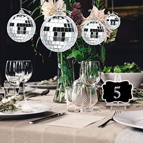 GARVALON 36 piezas de adornos colgantes reflectantes estilo disco para bodas, cumpleaños y fiestas de baile miniatura 2