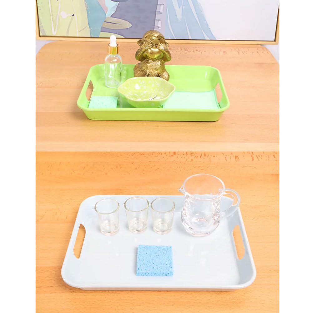 Vassoi Montessori in Melamina con Manici - Set di 5 Vassoi da Lavoro Colorati Antiscivolo, Resistenti agli Urti, Organizer Multiuso