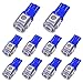 YITAMOTOR 10 PCS T10 Wedge 5-SMD 5050 Ultra Blue LED Light Bulbs W5W 2825 158 192 168 194 12V DC