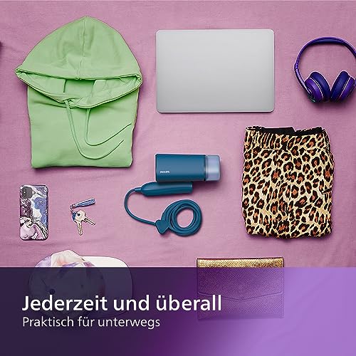 Philips 3000-Serie Tragbarer Dampfglätter - 1000 W, Kompakt und Faltbar, 100ml Wassertank konstante...