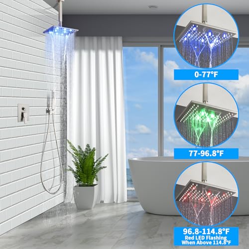 Alcachofa de ducha de lluvia con luces LED para transformar tu baño en un spa 3